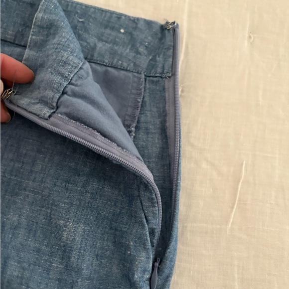 The Loft Blue Scalloped Hem Women's Shorts - Picture 2 of 7